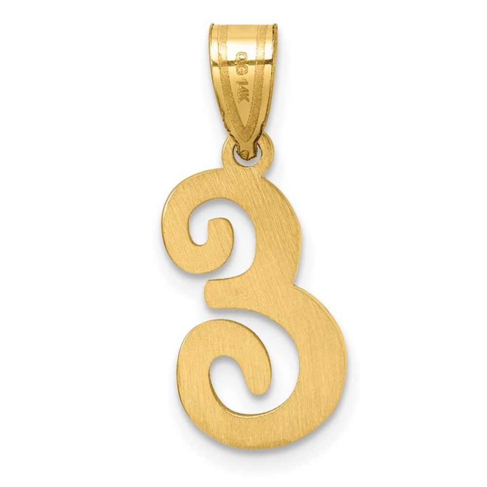 Kazi Luxury 14k Yellow Gold Script Letter E Initi… - image 3